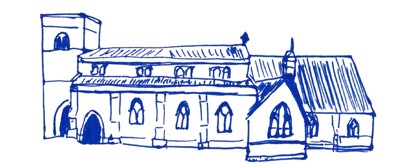 Hand-drawn church illustration
